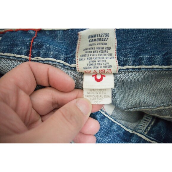 True Religion Joey Super T Boot Cut Flare Baggy Y2K 30 - Picture 8 of 9